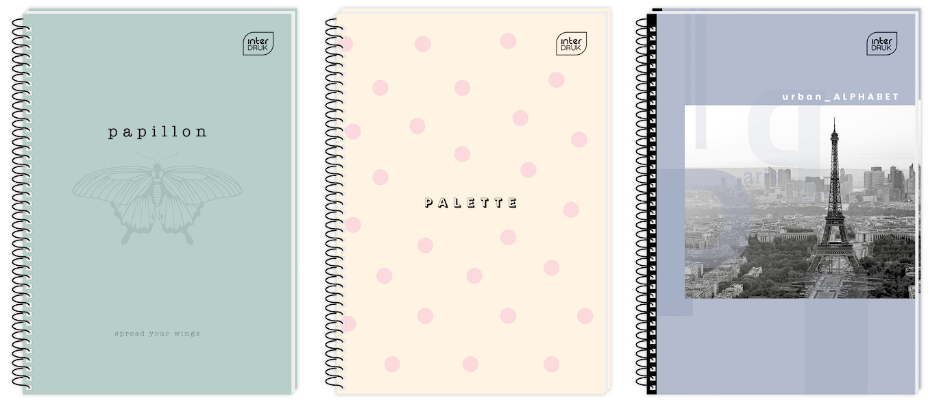 Kołozeszyt w linię A4, mix, 100 kartek, Interdruk